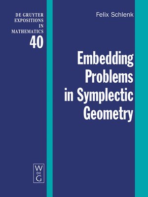 cover image of Embedding Problems in Symplectic Geometry